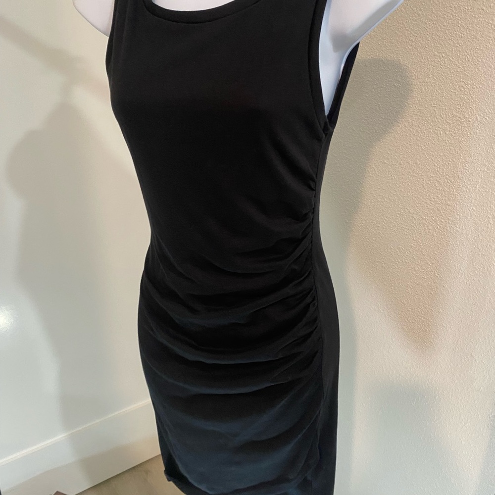 Leith Little Black Ruched Mini Dress